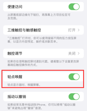 育才镇苹果授权维修站分享iPhone轻点无法唤醒怎么办 